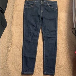 Dark wash skinny jeans
